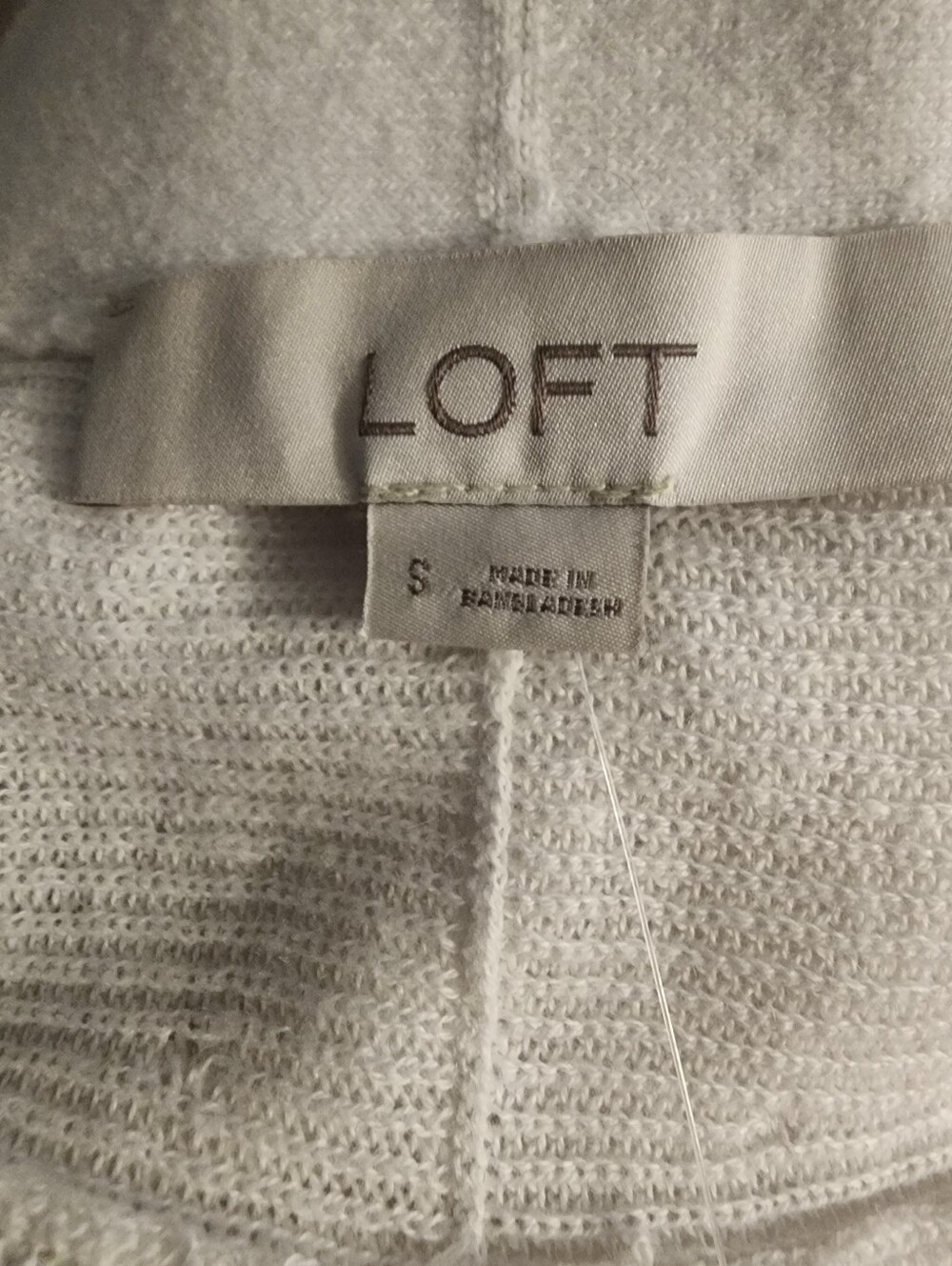 NWT LOFT Linen Blend Longline Cardigan White Ivory Button Front- Size Small - Picture 4 of 5